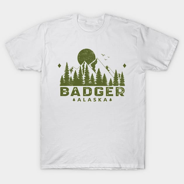 Badger Alaska Mountain Souvenir T-Shirt by HomeSpirit